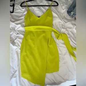 Lime green asymmetrical dress from Nordstrom rack